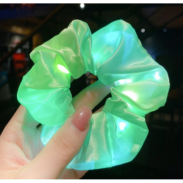 Scrunchies cột tóc noel giáng sinh xmas đèn LED phát sáng nổi bật