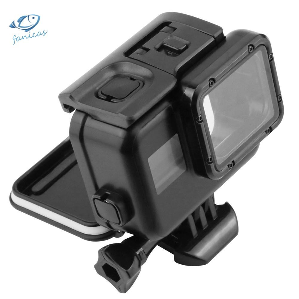 Vỏ bọc bảo vệ camera chống thấm nước hỗ trợ khi lặn sâu 45m màu đen dành cho Gopro Hero 7 6 5