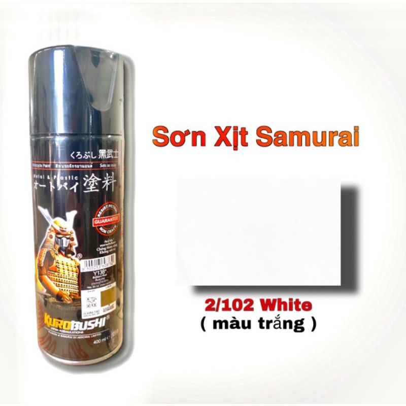 Sơn xịt Samurai -102-Màu Trắng