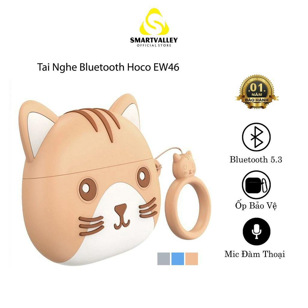 Tai Nghe Bluetooth Hoco EW46, Kèm Vỏ Bọc Bảo Vệ Tai Kute, Có Micro Đàm Thoại, 9H Nghe Nhạc, Chống Trầy Xước, Bám Mồ Hôi.