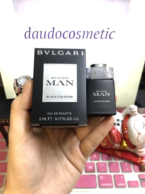 Chính Hãng . [ mini ] Nước hoa BVLgari Man Black Cologne EDT 5ml Chuẩn Auth 1