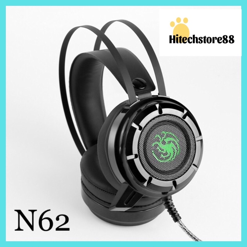 Tai nghe chụp tai chuyên game EXAVP N62 có Rung và Led Âm thanh sống động / Headphone gaming