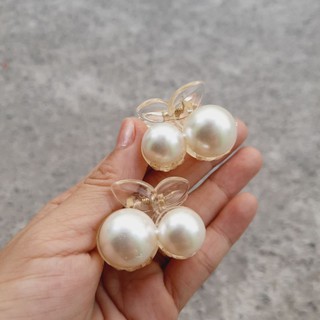 Kẹp nửa tóc cherry đính hạt siêu xinh (3.5cm)