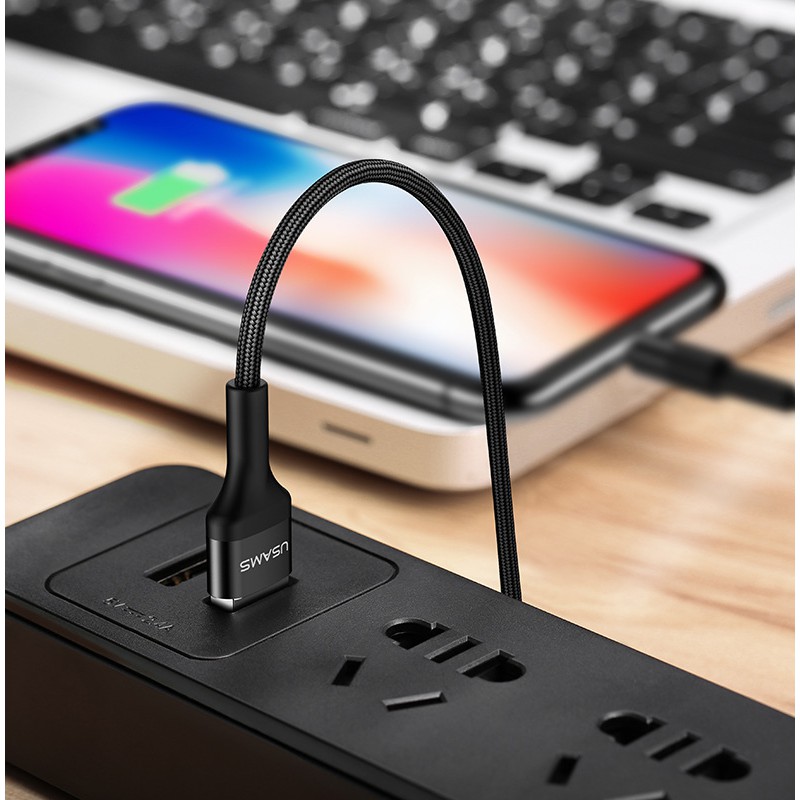 Cáp sạc và truyền dữ liệu cho điện thoại Samsung, iPhone, Oppo, dây bện dù chắc chắn, dài 120cm