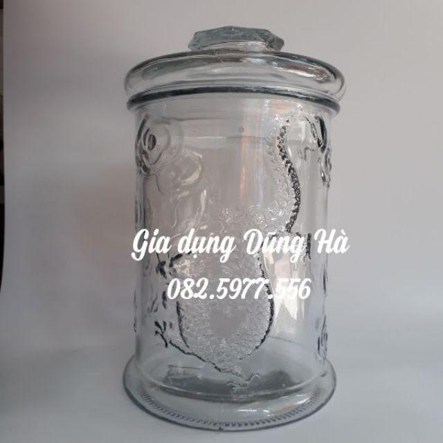 HÀNG CÓ SẴN Bình thủy tinh ngâm rượu  trơn hoặc Rồng 19 lít có vòi hay ko - Bình ngâm sâm 22x58 cm Gia dụng Dũng Hà