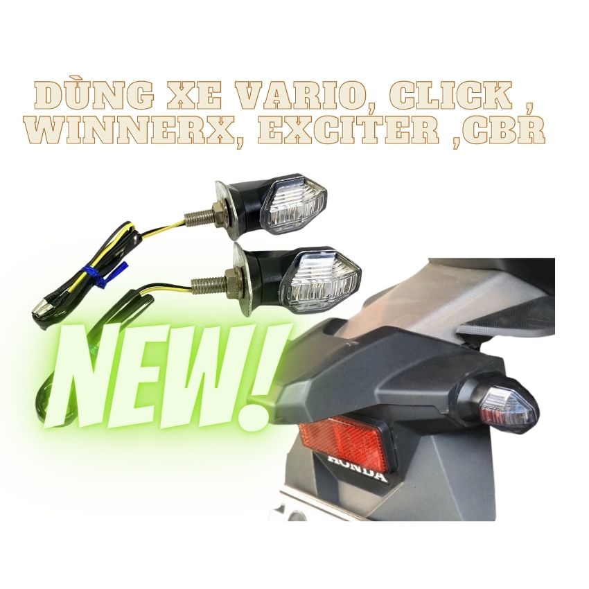 Đèn Xi Nhan Led Kiểu Nhỏ Gọn Gắn Vario, Click, Exciter, Winner X,CBR-giá 1 cặp ( version 2021)