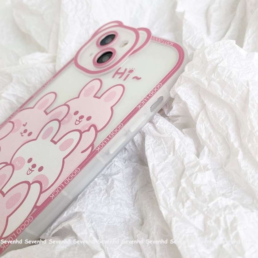 Ốp Điện Thoại Mềm Họa Tiết Tai Thỏ / Gấu Hoạt Hình Cho iPhone 13 12 11 Pro Max Xs Max Xr X 7 8 6 6s Plus