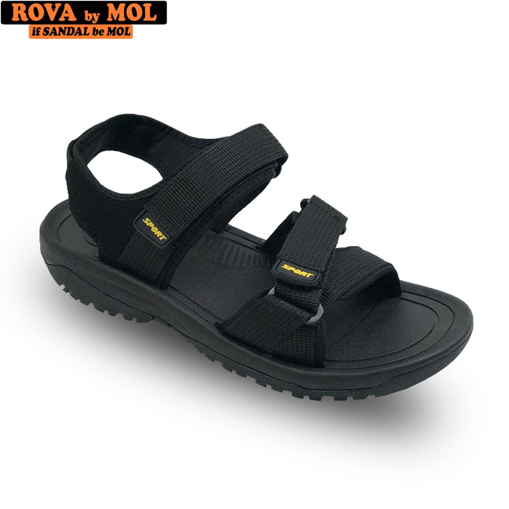 Giày sandal nam hiệu Rova siêu bền quai ngang đế cao su quai dù đi làm đi học mã RV873