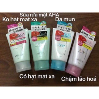 Sữa rửa mặt AHA Wash Cleansing Nhật Bản chiết xuất trái cây