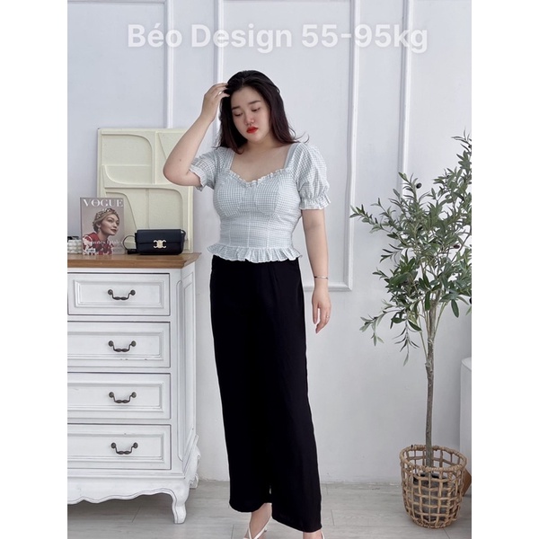 Áo crop tay bồng Bigsize