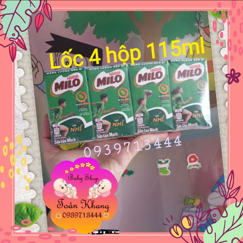 NGON_BỔ_RẺLỐC 4 HỘP SỮA MILO 115ML