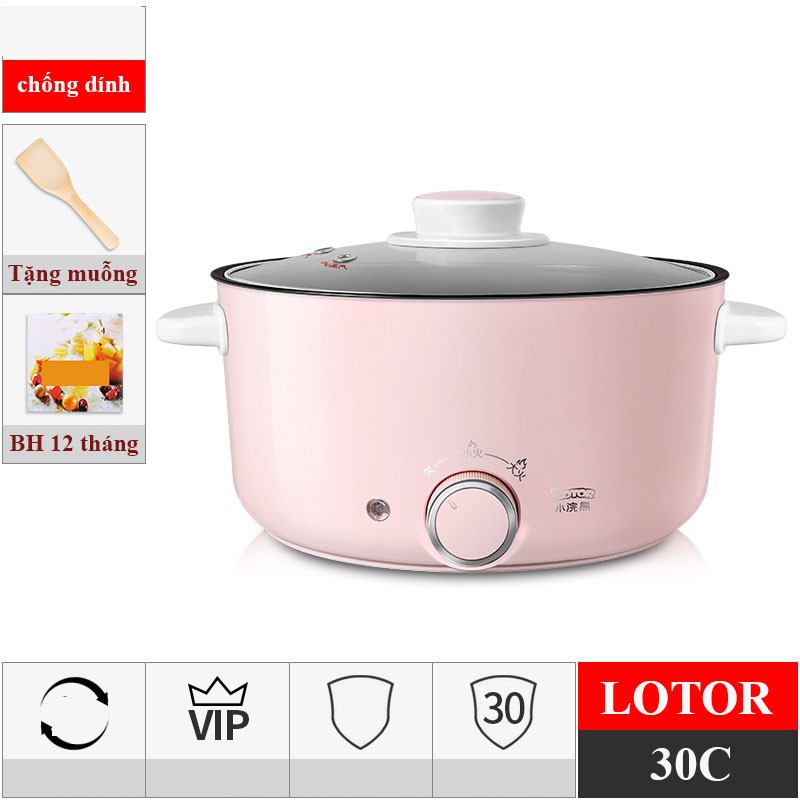 [Mã ELHADEV giảm 4% đơn 300K] Nồi lẩu điện đa năng LOTOR 30C dung tích 3L cho gia đình 4 người (Bảo hành 12 tháng)