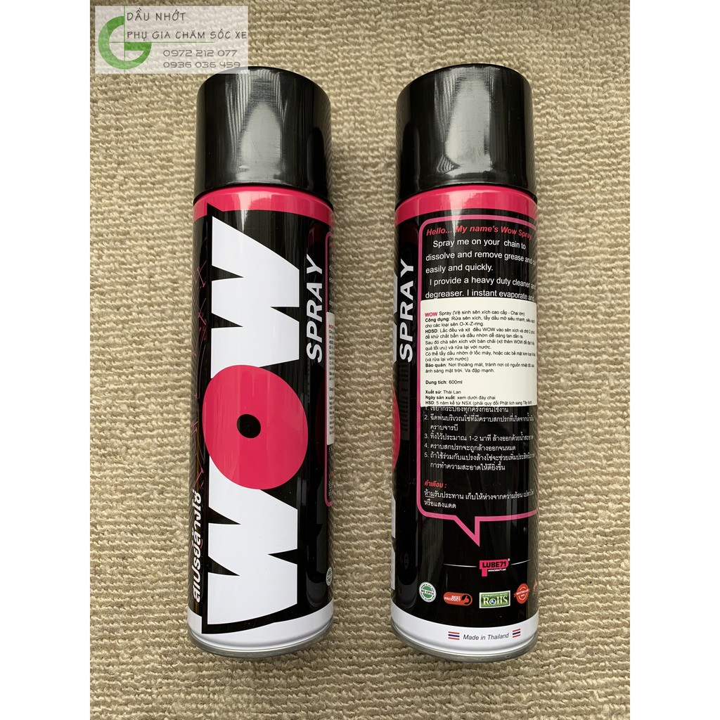 Chai xịt vệ sinh sên WOW Spray 600ml siêu sạch