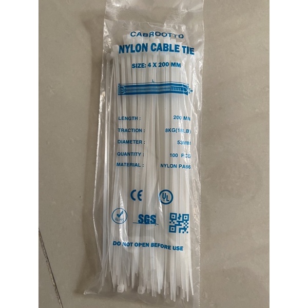 Dây Cáp Rút Nhựa, Dây Thít Đủ Size 15cm 20cm 25cm 30cm