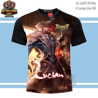 [ rẻ nhất vn ] Áo LMHT Lucian Cao Bồi (3D Black) Áo game LoL Liên minh huyền thoại