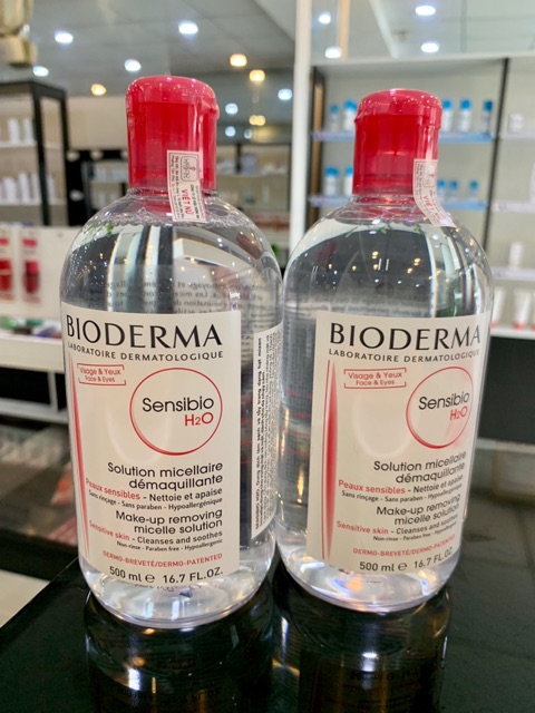 [ Combo Bioderma]  Nước tẩy trang bioderma 500ml &amp; sữa rửa mặt bioerma 200ml dành cho da nhạy cảm