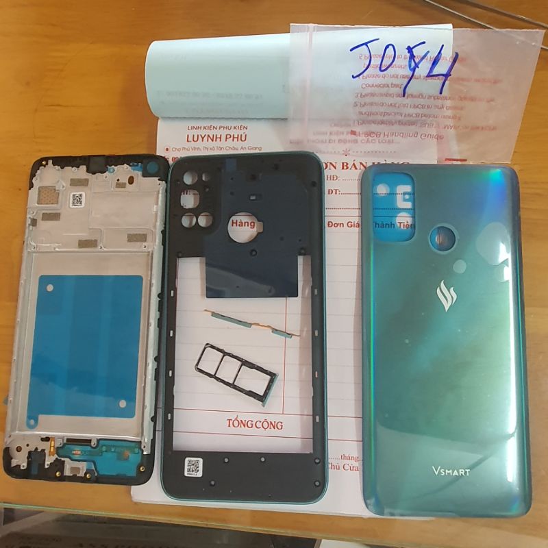 Vỏ vsmart Joy 4 có khung xương nút bấm khay sim