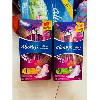 | 3 SIZE | Băng Vệ Sinh ALWAYS RADIANT cao cấp của Mỹ.