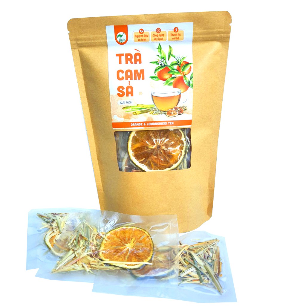 Trà cam sả 70g - nước uống detox thơm ngon