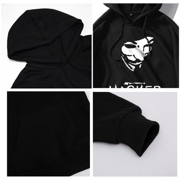 Áo Khoác Hoodie In Hình Hacker Cá Tính Hợp Thời Trang