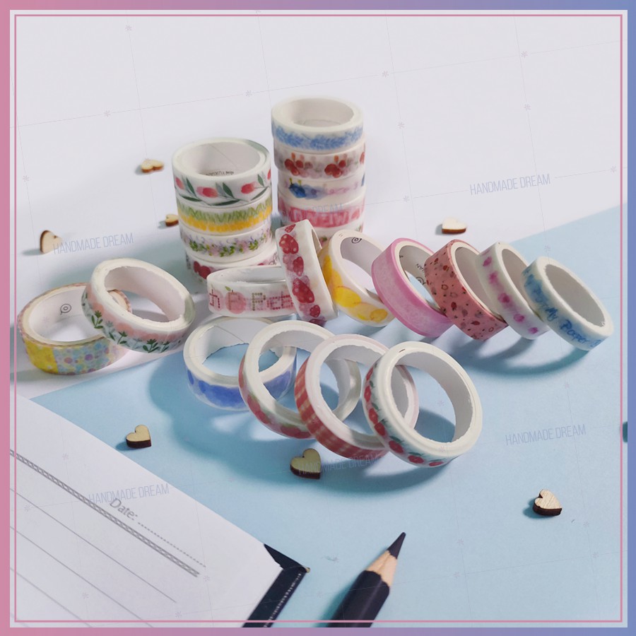 Washi Tape họa tiết dễ thương trang trí sổ tay
