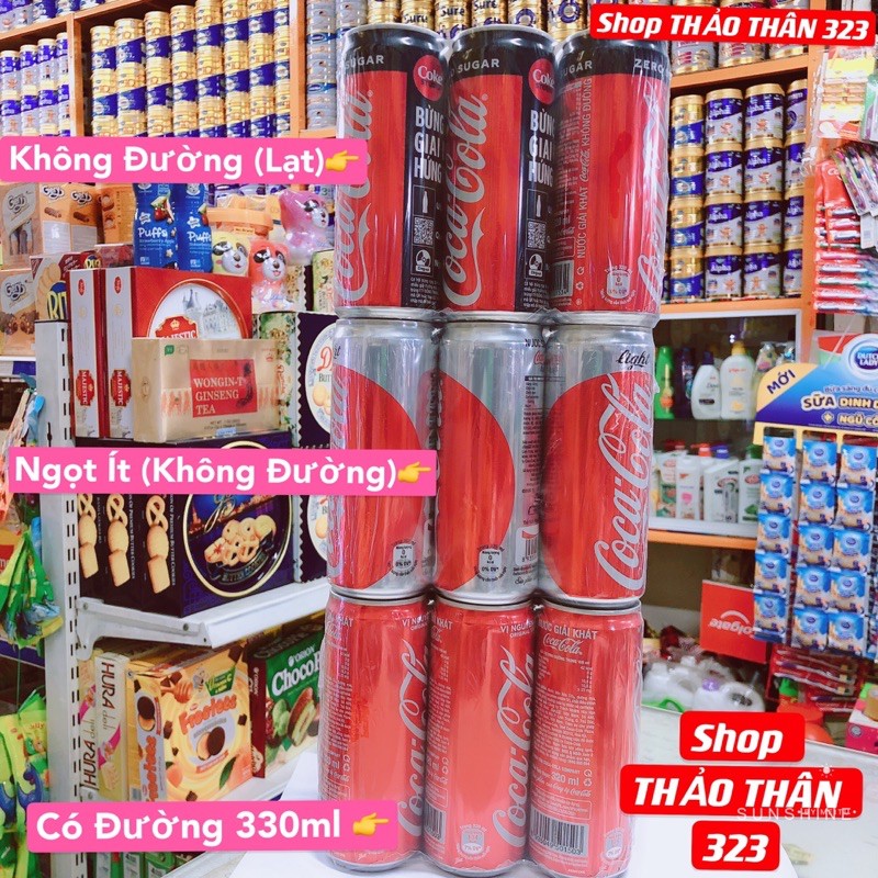 Nước Ngọt Coca-Cola Có Ga / Pepsi Zero (1 Lốc x 6 Lon)