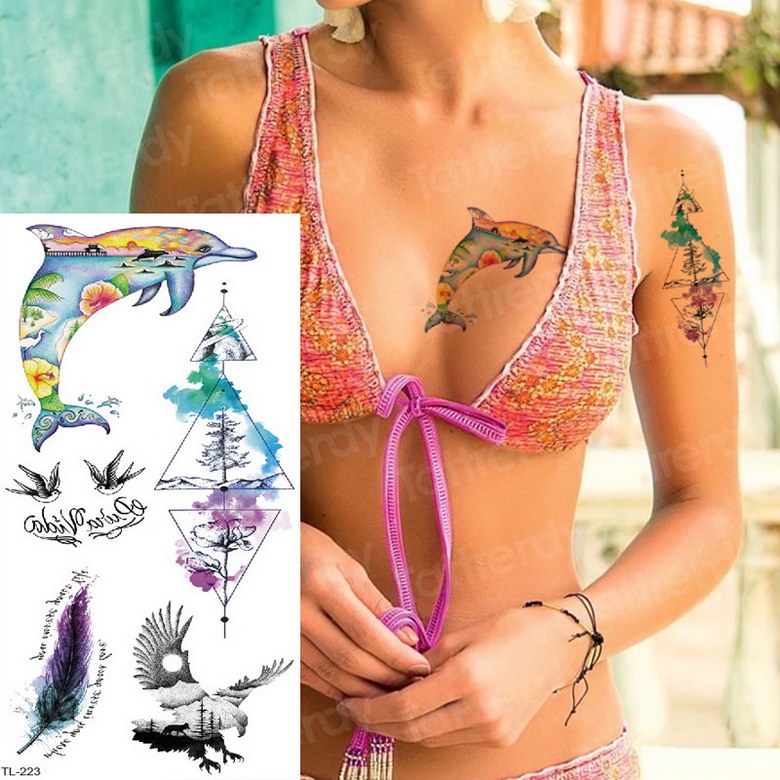 Hình Xăm Dán Tạm Thời Họa Tiết mandala Quyến Rũ Cho Nữ
