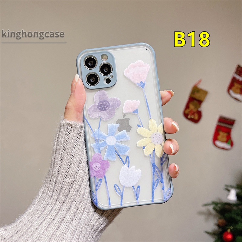 Ốp Điện Thoại Hình Hoa Cho Apple iPhone 11 12 13 PRO MAX 6 7 8 Plus XR XSAMX
