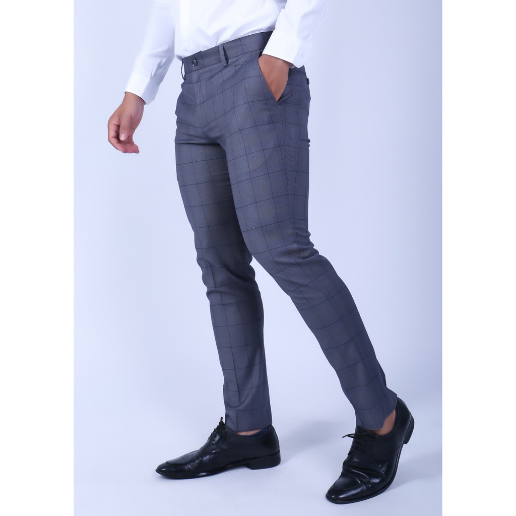 Quần tây nam Owen màu caro xám - QD91382-CAR