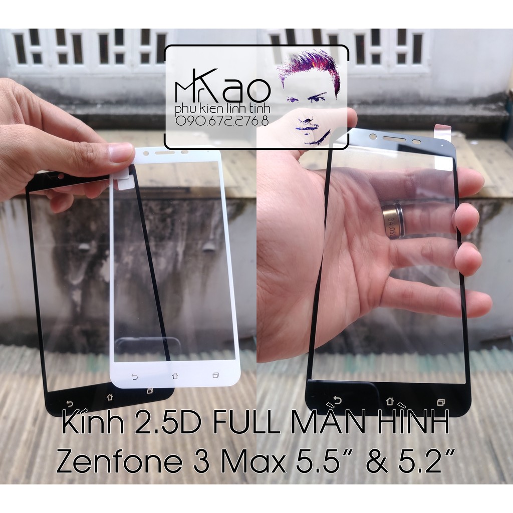 Zenfone 3 MAX 5.5" (ZC553KL) - Kính Cường Lực Full màn hình