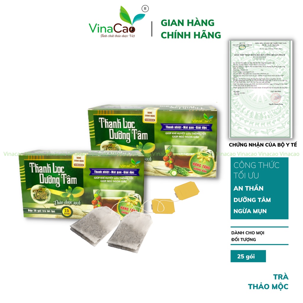 [Thanh Lọc Dưỡng Tâm] Trà ngừa mụn, mát gan, giải nhiệt cơ thể - trà túi lọc, trà thảo mộc