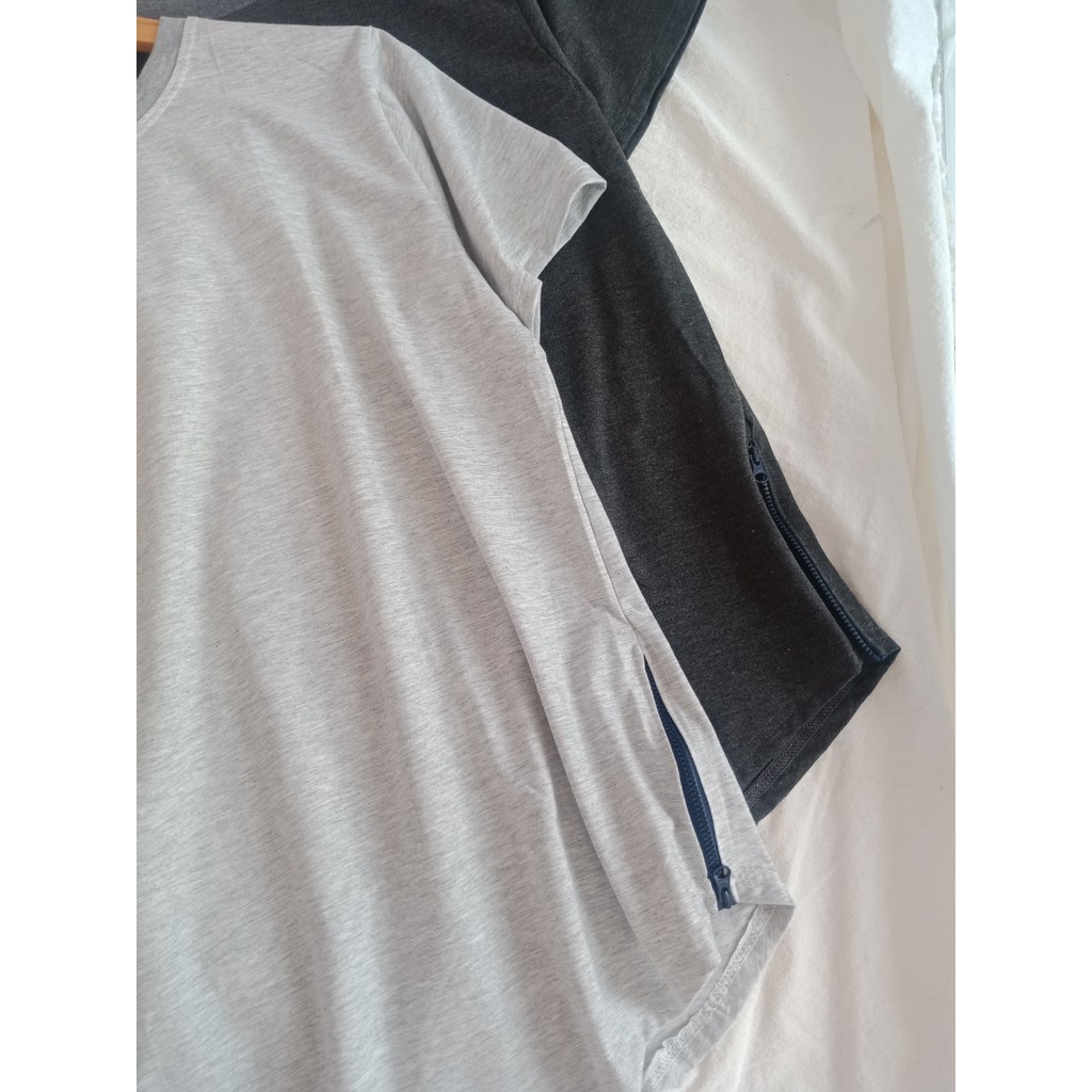 SALE HẾT MẪU - Áo thun lai bầu khóa zip