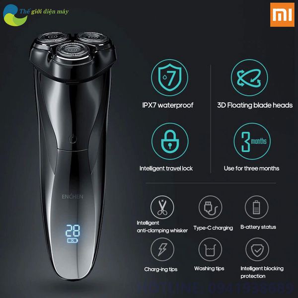 Máy Cạo Râu Xiaomi Enchen BlackStone 3 - Bảo Hành 6 Tháng - Shop Thế Giới Điện Máy