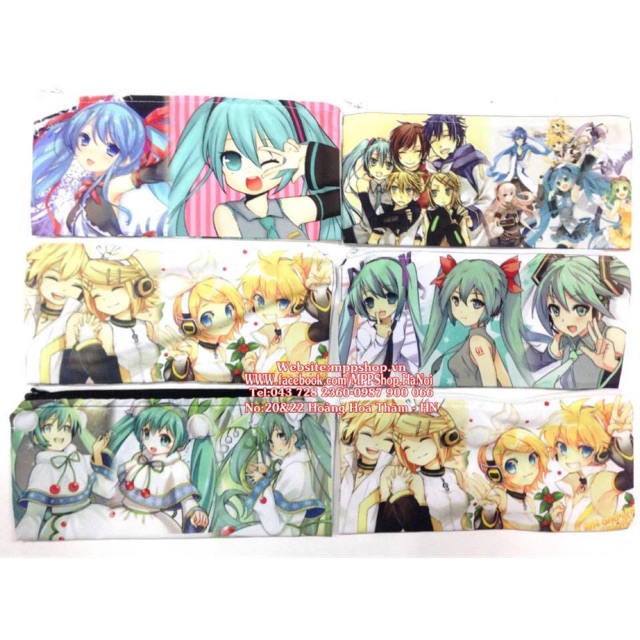 Ví bút bóp viết anime volcaloid mẫu nhiên