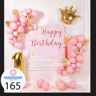 Set bóng trang trí sinh nhật bé gái 165