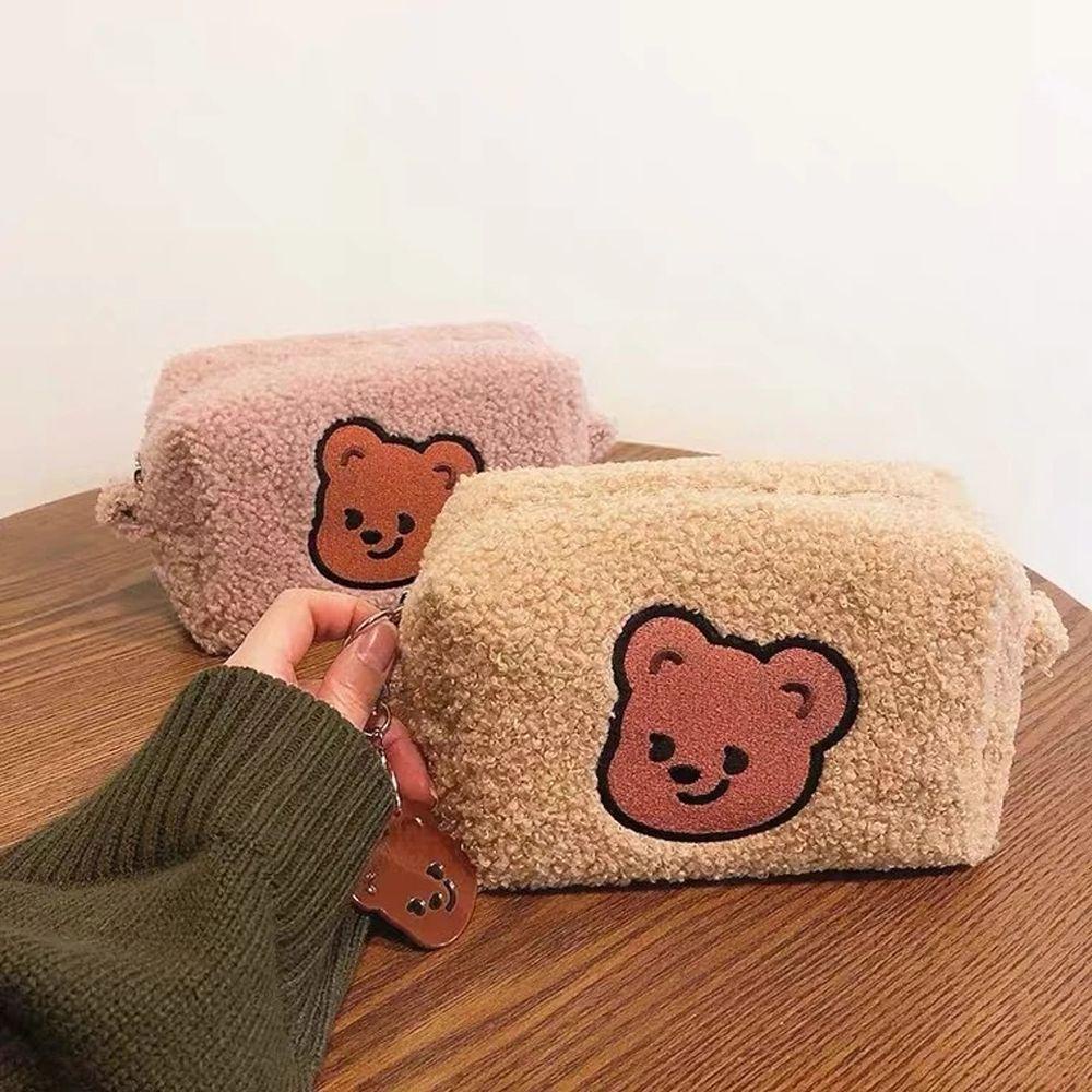 AROMA Túi Đựng Cọ Trang Điểm Cỡ Lớn Mềm Mại Phong Cách Hàn Quốc