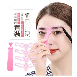 Bộ 4 Khuôn Kẻ Chân Mày Cầm Tay - Siêu Tiện Lợi