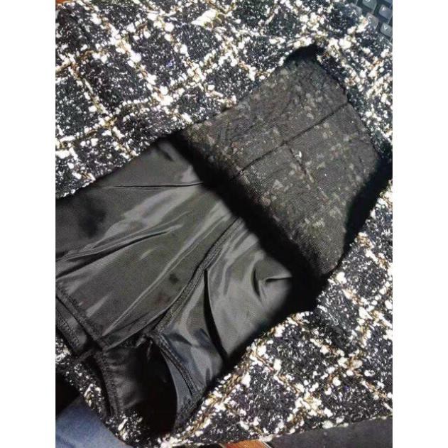 CHÂN VÁY DẠ KẺ TWEED NGẮN DÁNG CHỮ A HÀNG THIẾT KẾ | BigBuy360 - bigbuy360.vn