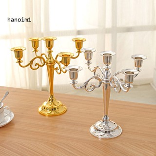 Chân đế nến 3/5 tay lãng mạn dùng trang trí bàn ăn tiệc cưới