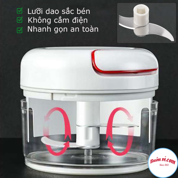 Dụng Cụ Xay Nghiền Tỏi Ớt, Rau Củ, Thịt Cá,… Bằng Dây Rút Thế Hệ Mới - 00351