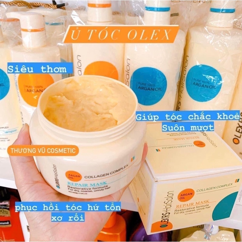 Ủ Tóc Olexrs | Dầu Gội Olex Collagen Anh Phục Hồi Tóc, Chống Gãy Rụng, Giúp tóc siêu mềm mượt 500ml / Ủ Tóc