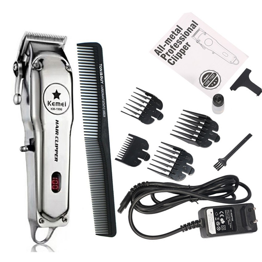 Tông Đơ Cắt Tóc Kemei Km 1996 Sạc Nhanh Pin Trâu Máy Cực Êm Khỏe