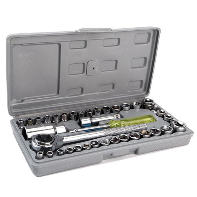 Bộ khấu mở siết ốc và bugi 40 chi tiết loại tốt