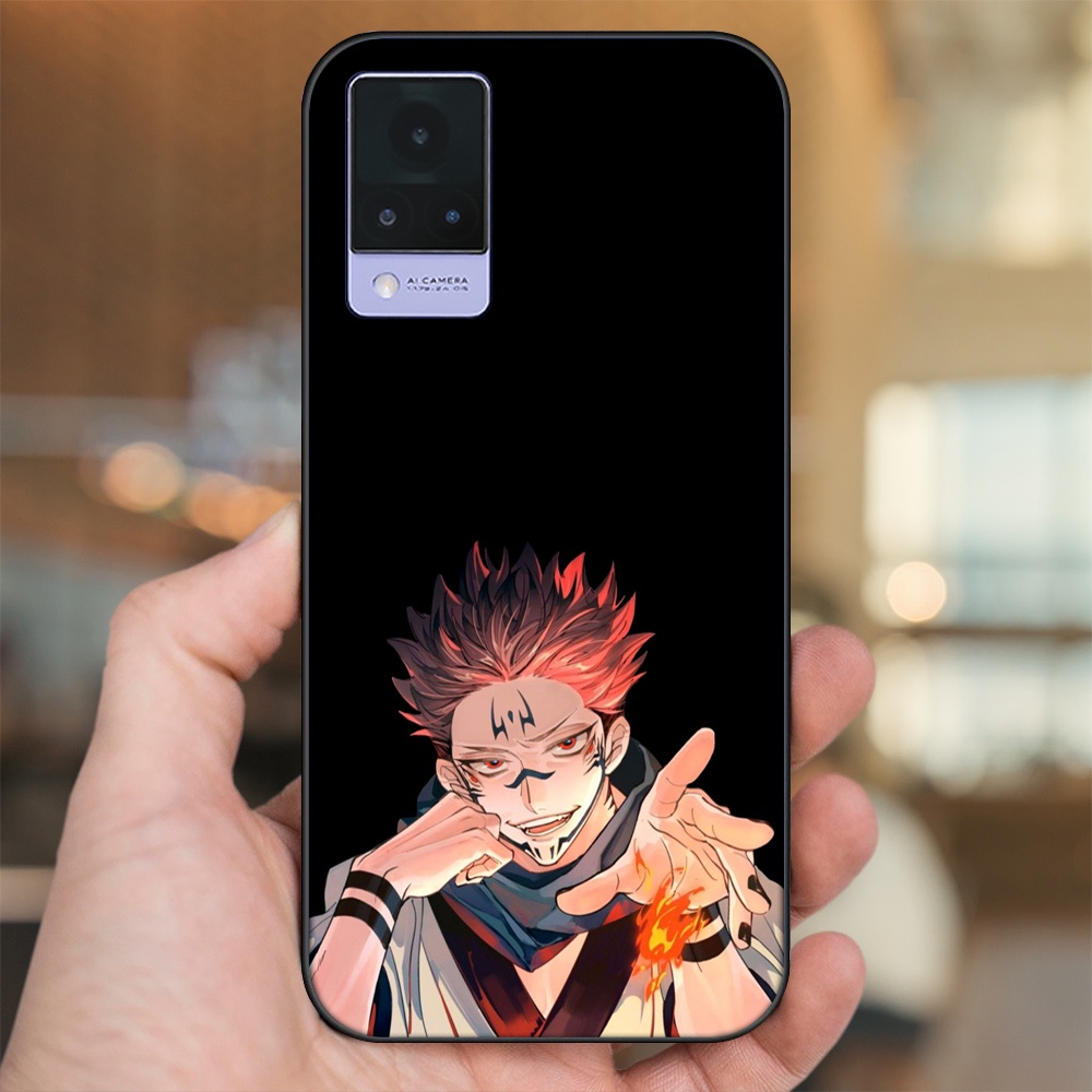 Ốp lưng Vivo V21 viền đen in hình Yuji Jujutsu Kaisen