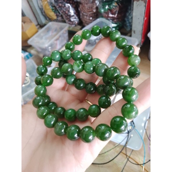 Vòng tay Ngo.c Bí.ch  màu xanh lá đẹp vip bao kiểm định Thuylamshop