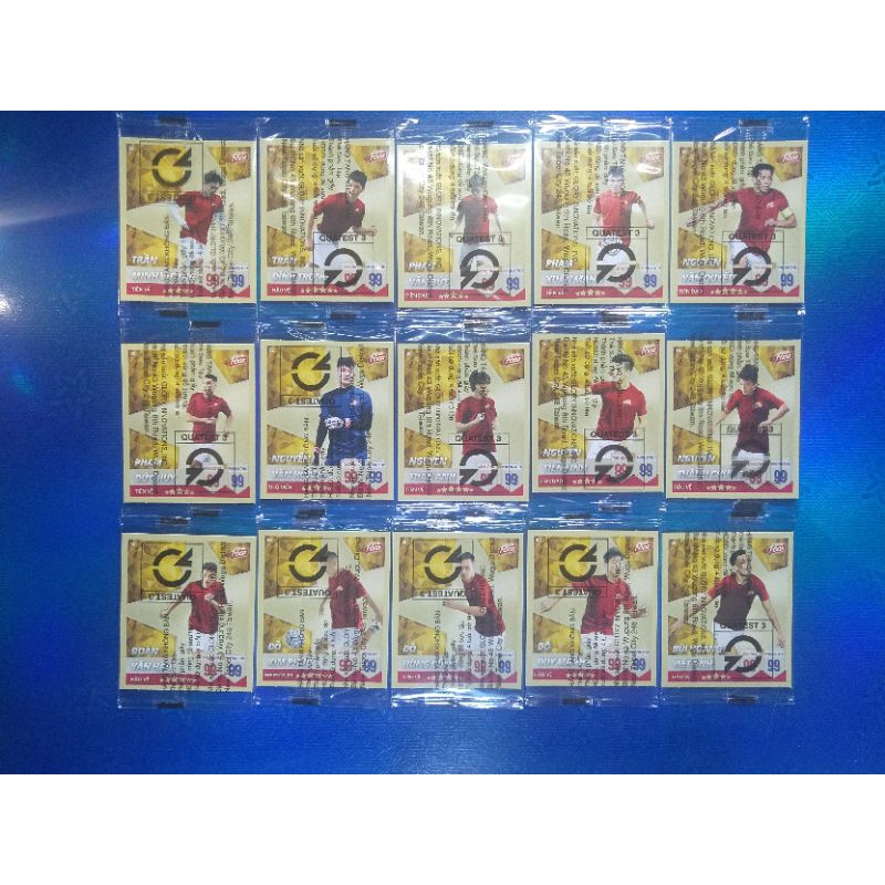 Full trọn bộ 40 thẻ cầu thủ Đường đến chiến thắng Việt Nam nguyên seal mùa giải 2021-2022 Poca Match Attax