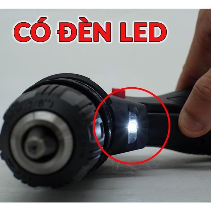 [Freeshipping HN] Máy khoan cầm tay 12v dùng pin 2 chức năng màu đen