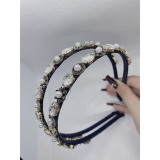 Bờm tóc đính đá ngọc charm hottrend