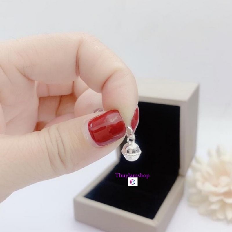 Chuông bạc ta 925 8li kêu leng keng làm trang sức vĩnh viễn bảo hành bạc