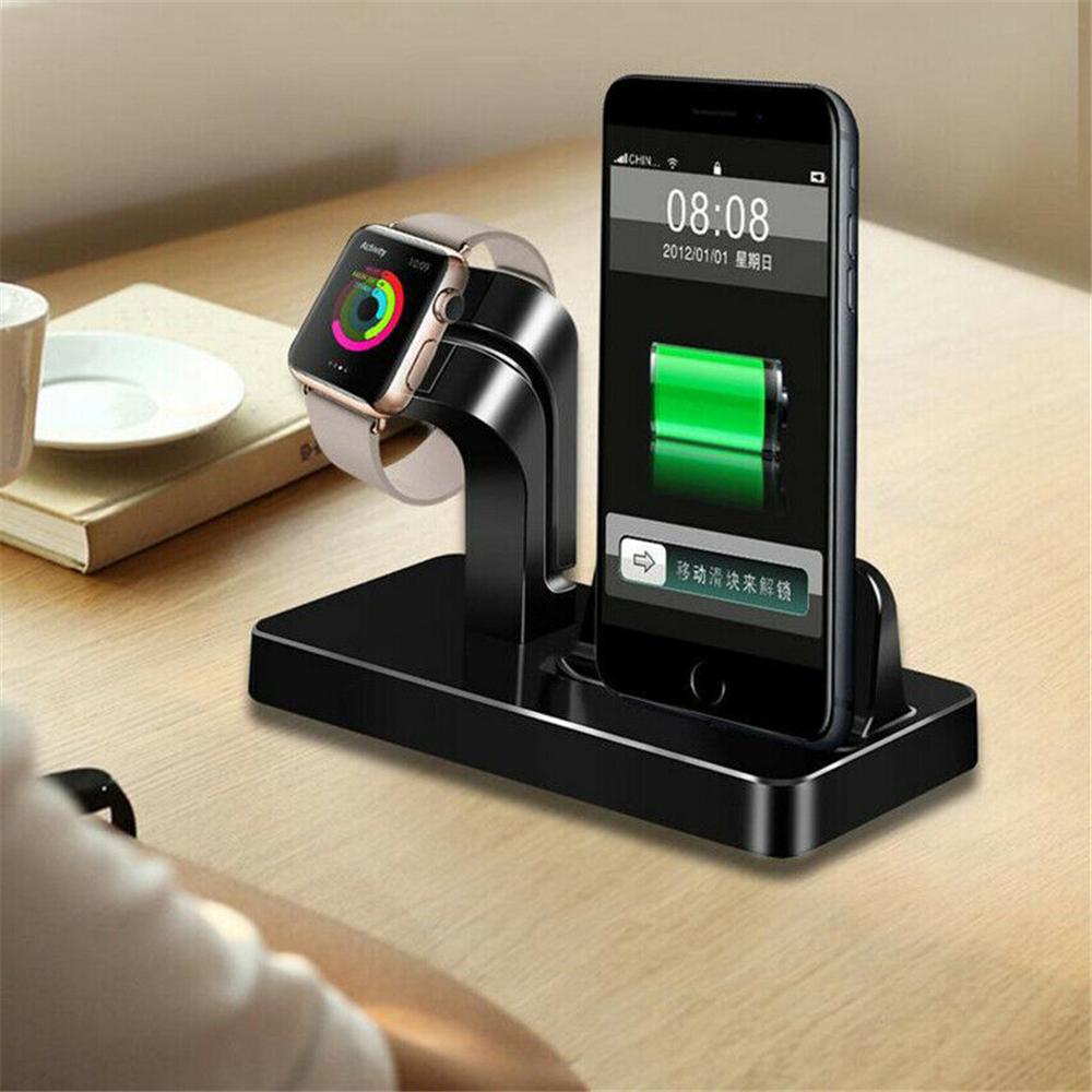 Giá Đỡ Kiêm SạC BằNg Gỗ Đa Năng TiệN DụNg Cho iWatch iPhone